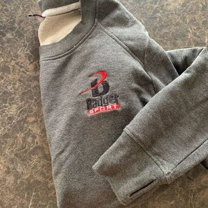 Comfy grey badger athletic sweatshirt